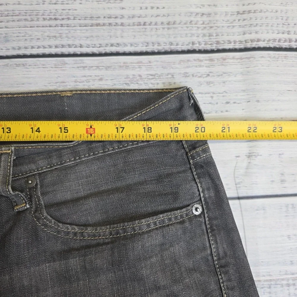 Levis 514 Jeans Mens 38x32 Faded Black Gray Wash Slim Straight Mid Rise Baggy